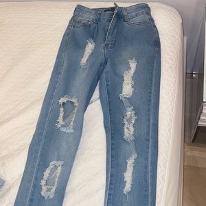 fashion nova skinny ripped jeans